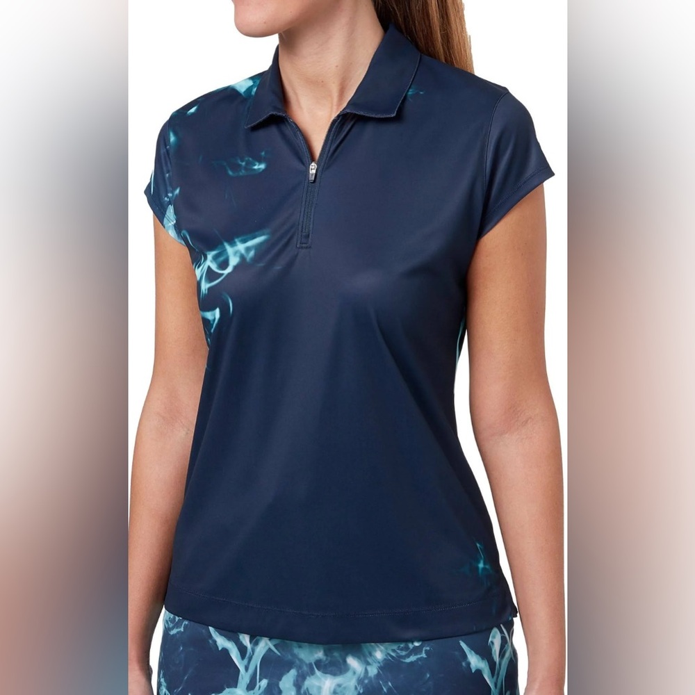 Slazenger Women's Vapor Smoke Blue Short Sleeve Golf Polo Size XS